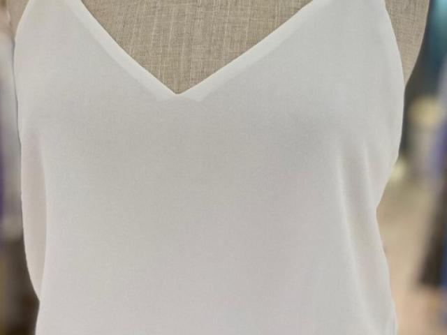 Top fluide en marine ou blanc 